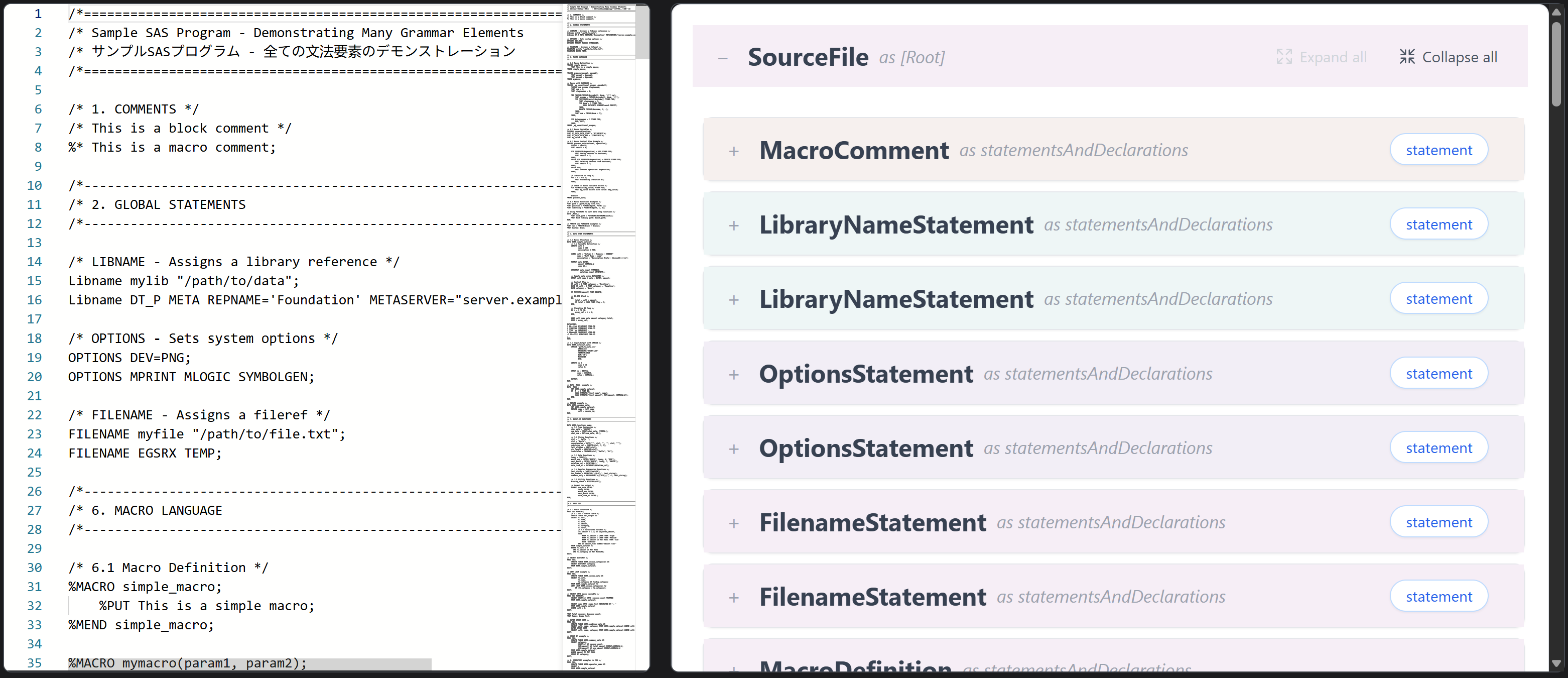 Interactive AST explorer